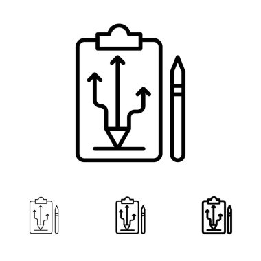 Baş, Plan, Strateji, Taktikler, Kalın ve ince siyah çizgi ic düşünün