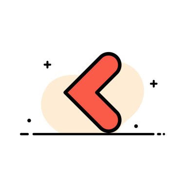 Ok, Geri, Geriye, Sol İş Düz Çizgi Dolgulu Simge Vect