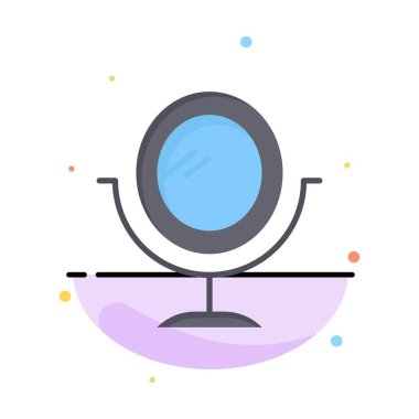 Ayna, Moda Soyut Düz Renk Simgesi Şablonu