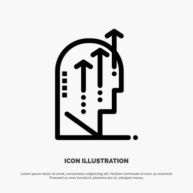 Duygusal, Büyüme, İnsan, Zeka, Zihin Çizgisi Simge Vektörü