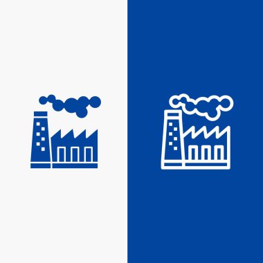 Fabrika, Kirlilik, Üretim, Duman Hattı ve Glyph Solid simgesi 