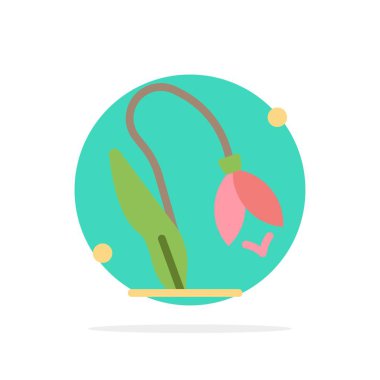 Çiçek, çiçek, Doğa, bahar soyut daire arka plan düz c