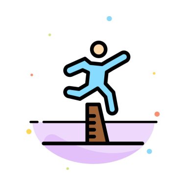 Atlet, Atlama, Koşucu, Koşu, Steeplechase Soyut Flat Co