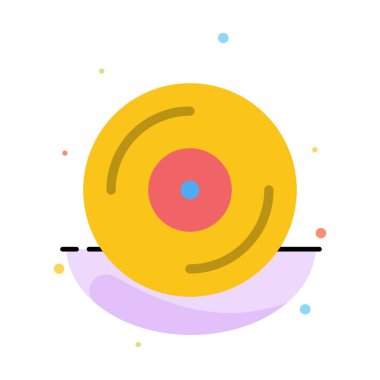 Cd, Dvd, Studio Abstract Düz Renk Simgesi Şablonu