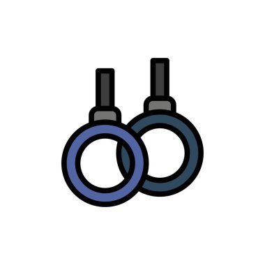 Atletik, Yüzük, Spor, Sağlık Düz Renk Simgesi. Vektör simgesi 