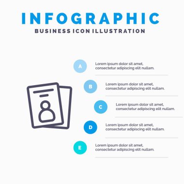 Id, Kart, Kimlik Kartı, 5 adımlı Geçiş Hattı simgesi sunum bilgileri