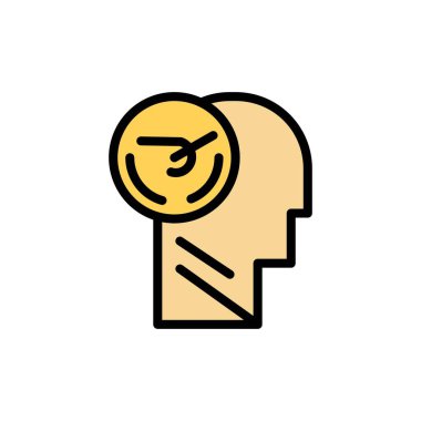 Etkinlik, Beyin, Daha Hızlı, İnsan, Hızlı Düz Renk Simgesi. Vektör i