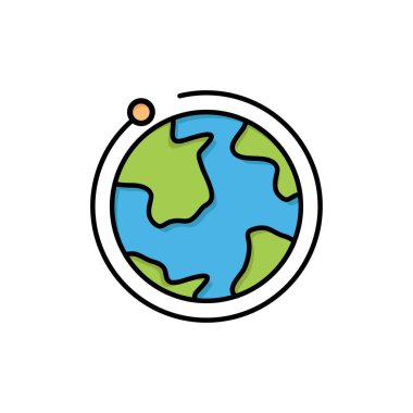 Küre, Dünya, İnternet, Otel Düz Renk Simgesi. Vektör simgesi bann