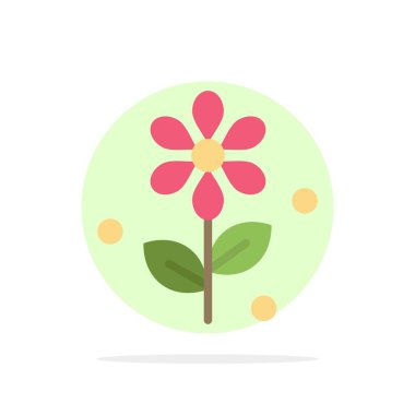 Çiçek, Paskalya, Doğa Soyut Daire Arka Plan Düz renk Ico