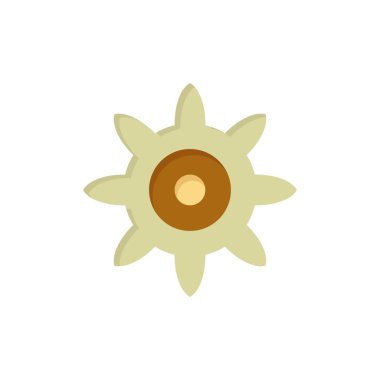 Ayar, dişli düz renk simgesi. Vektör simgesi Banner şablonu