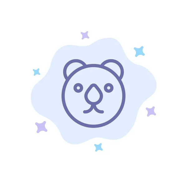 Bear, hoofd, Predator blauw pictogram op abstracte Cloud achtergrond — Stockvector