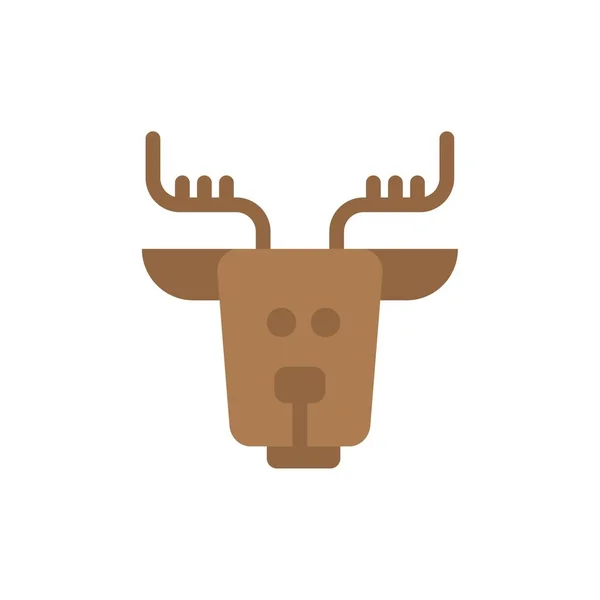 Alpine, Arctic, Canada, Reindeer  Flat Color Icon. Vector icon b — Stock Vector