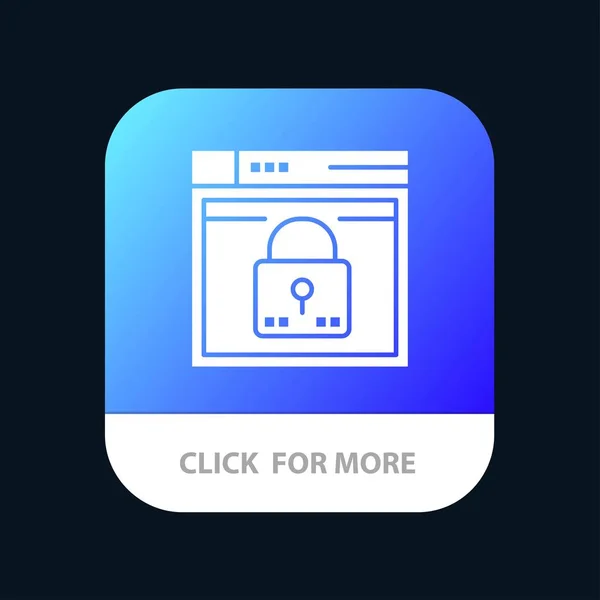 Login, Secure, Web, Password, Lock Mobile App Button. An — стоковый вектор