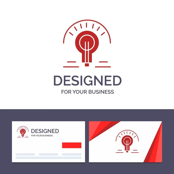 Šablona Creative Business Card a loga žárovka, lehká, žárovka — Stockový vektor