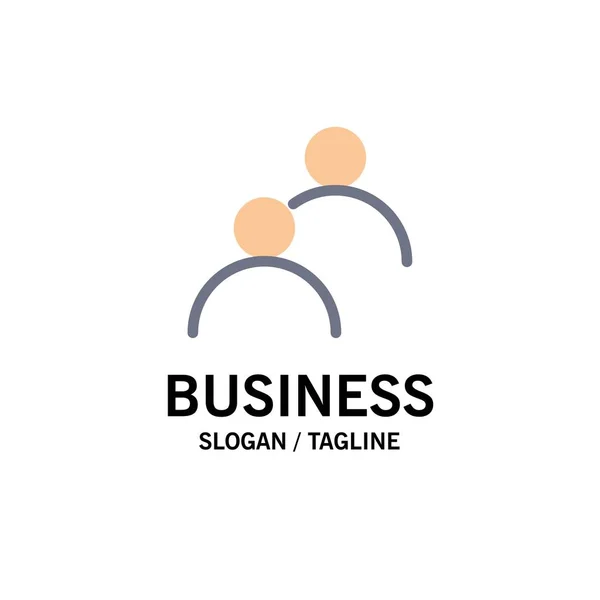 Gebruiker, keek, avatar, Basic Business logo sjabloon. Platte kleur — Stockvector
