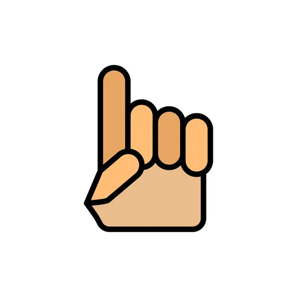 Foam hand, hand, USA, Amerikaanse platte kleur pictogram. Vector icoon verbod — Stockvector