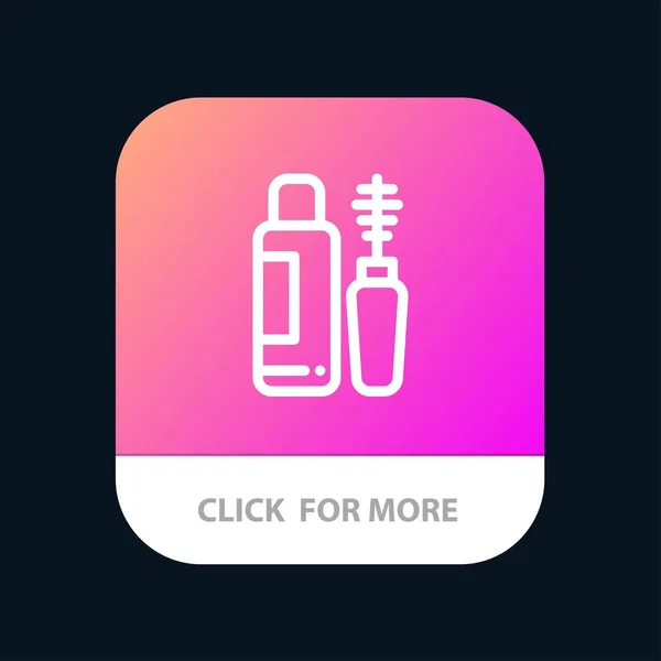 Wimperntusche, Schatten, Auge, Flasche mobile App-Taste. Androide und ios l — Stockvektor