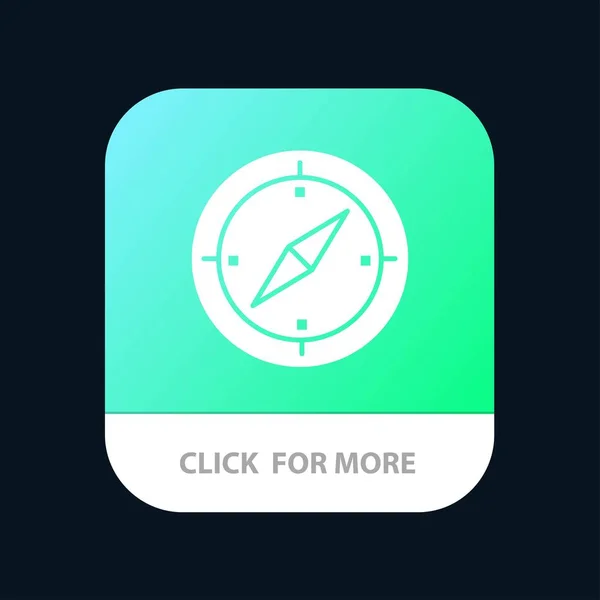 Navigation, Direction, Boussole, GPS Mobile App Icon Design — Image vectorielle