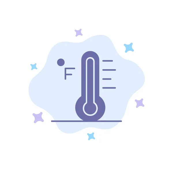 Cloud, Light, Rainy, Sun, Temperature Blue Icon on Abstract Clou — Stock Vector