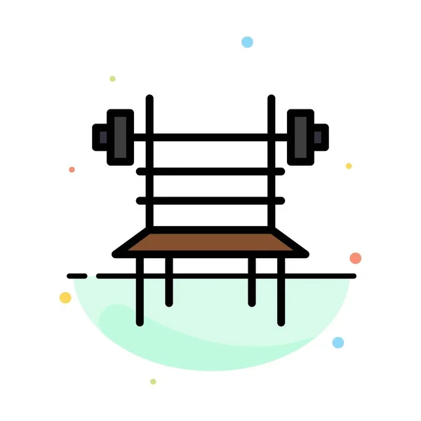 Equilibrio, mancuerna, aptitud, gimnasio, máquina abstracta de color plano Ico — Vector de stock