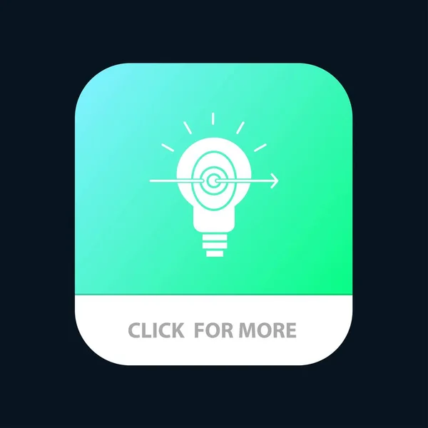 Birne, Erfolg, Fokus, Business-App-Taste. Androide und io — Stockvektor