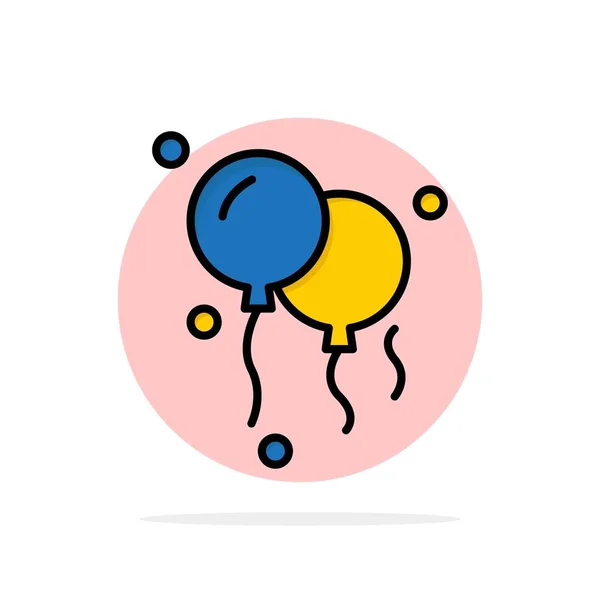 Bubliny, dekorace abstraktní kruh pozadí barva ikona — Stockový vektor
