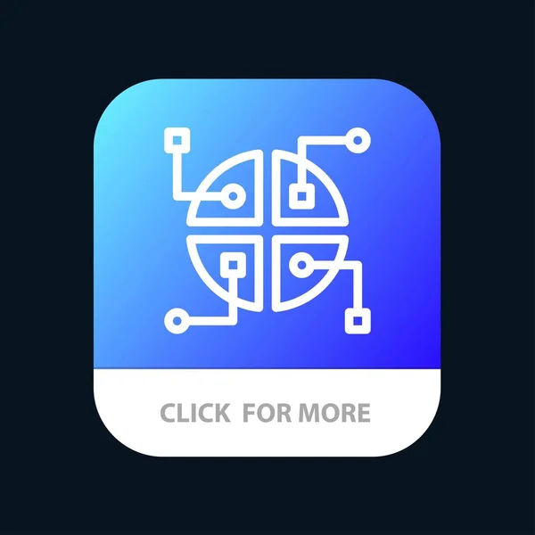 Bau, Netzwerk, Karte mobile App-Taste. Android und ios li — Stockvektor