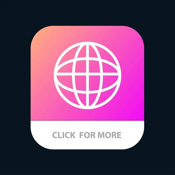 Global, Localização, Internet, World Mobile App Button. Android e —  Vetores de Stock