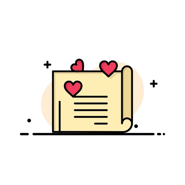 Lettre d'amour, carte de mariage, proposition de couple, logo Love Business T — Image vectorielle