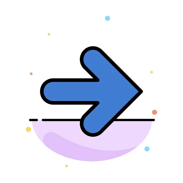 Arrow, Forward, Arrows, Right Abstract Flat Color Icon Template — Stock Vector