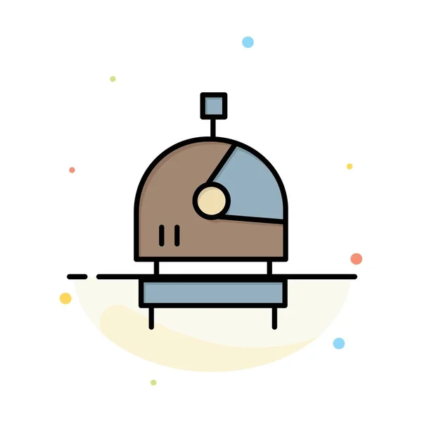 Astronaut, helm, ruimte abstracte platte kleur pictogram sjabloon — Stockvector