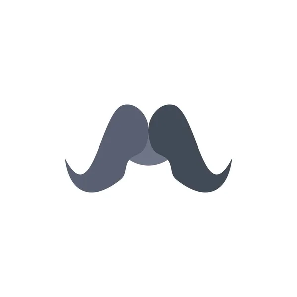 Moustache, Hipster, movember, homme, homme Flat Color Icon Vector — Image vectorielle