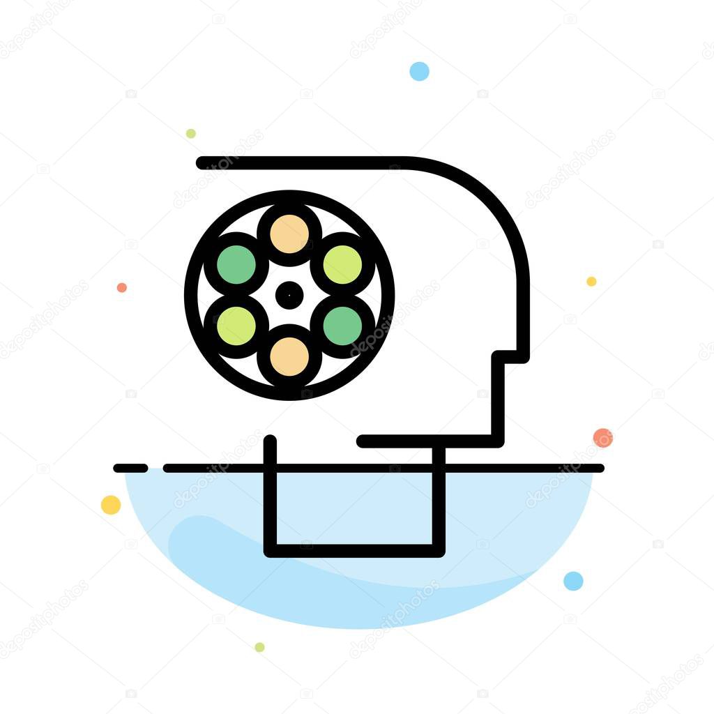 Crew, Film, Job, Movie, Personnel Abstract Flat Color Icon Templ