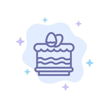 Çatlamak, Paskalya, yemek, yumurta mavisi soyut bulut arka plan üzerinde simge