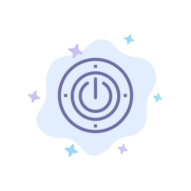 Elektrik, Enerji, Güç, Soyut Clou Üzerinde Bilgisayar Mavi Simge