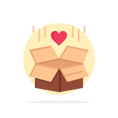 Hediye, Kutu, Teslimat, Sürpriz Soyut Daire Arka Plan Düz co