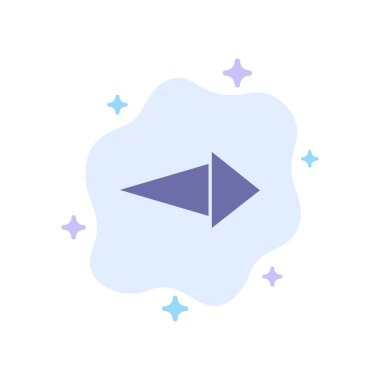 Ok, sağ, sonraki mavi simge soyut bulut arka plan