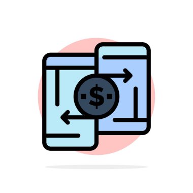 Mobil, Para, Ödeme, Peertopeer, Telefon Soyut Circle Backgr