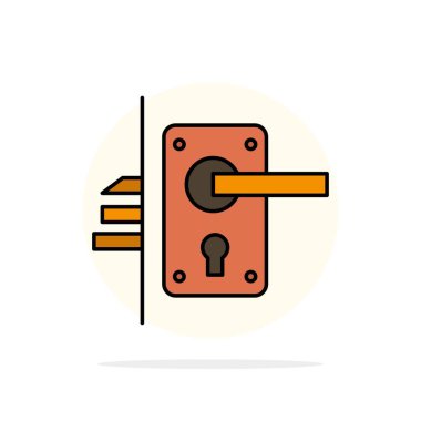 Kilit, Kapı, Kulp, Anahtar Deliği, Ev Soyut Daire Arka Plan Fla