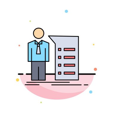 İş, açıklama, grafik, toplantı, sunum Düz Renk I