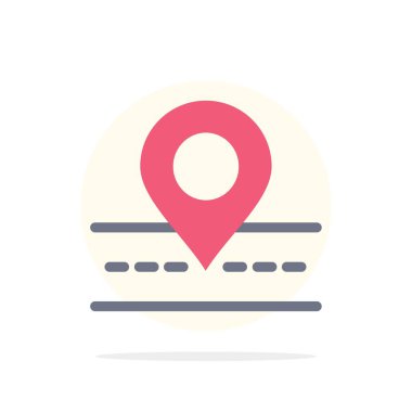 Yol, Konum, Yol, Harita Soyut Daire Arka Plan Düz renk I