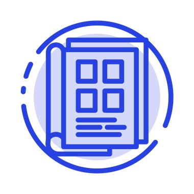Kitap, Gazete, Kağıt, Defter, Telefon Rehberi Mavi Noktalı Hat Lin