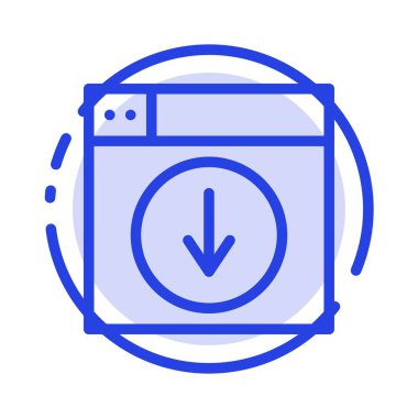 Web, Tasarım, indirme, aşağı, uygulama Mavi Noktalı Çizgi I