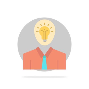 Adam, Fikir, Başarı, Işık, Büyüme Soyut Daire Arka Plan Fla