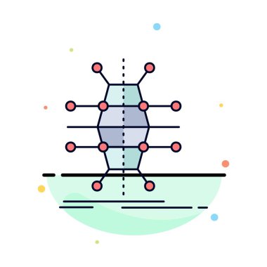 Dağıtım, ızgara, altyapı, ağ, akıllı Düz Renk Ic