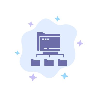 Klasör, Klasörler, Ağ, Soyut Bulutta Bilgi İşlem MaviSi Simgesi 