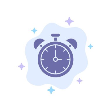 Alarm, Saat, Eğitim, Soyut Bulut Backgr Üzerinde Zaman Mavi Simge