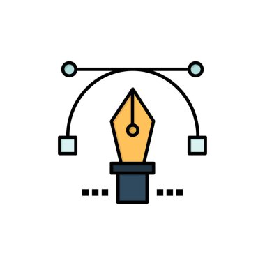 Kalem, Kalem, Metin, Eğitim Düz Renk Simgesi. Vektör simgesi banne