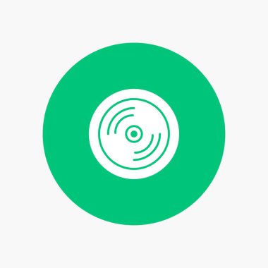 Cd, Dvd, Disk, Eğitim beyaz glyph simgesi