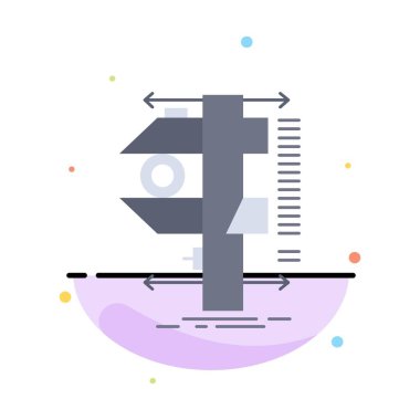 ölçü, Kaliper, kaliperler, fizik, ölçüm düz renk simgesi